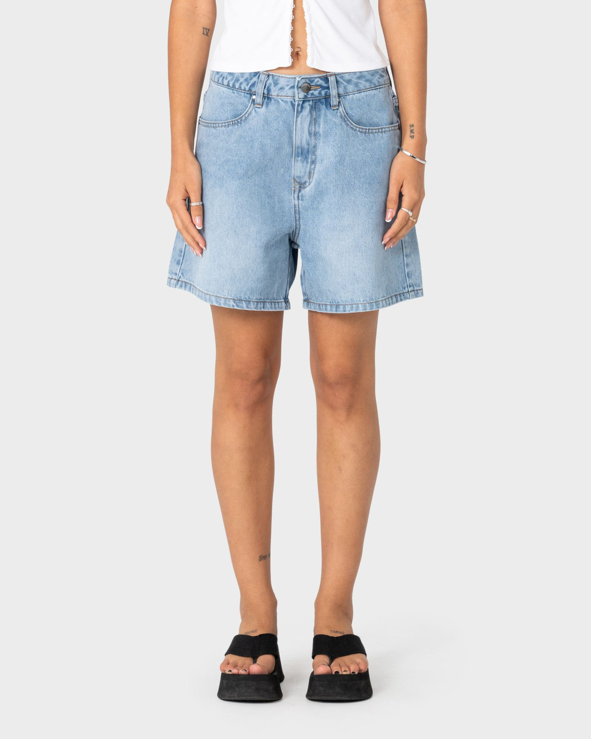 Cyprus High Waisted Denim Short