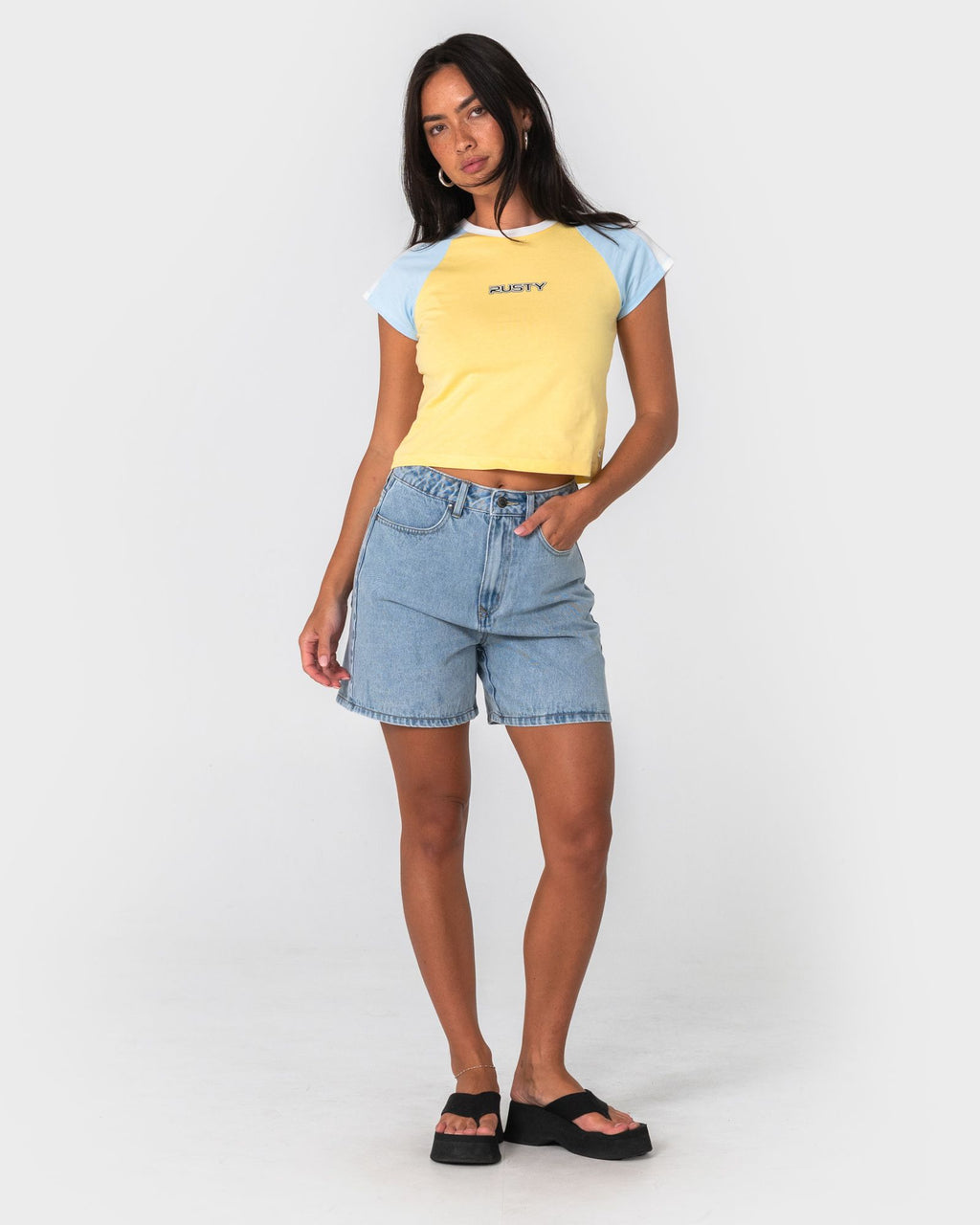 Cyprus High Waisted Denim Short