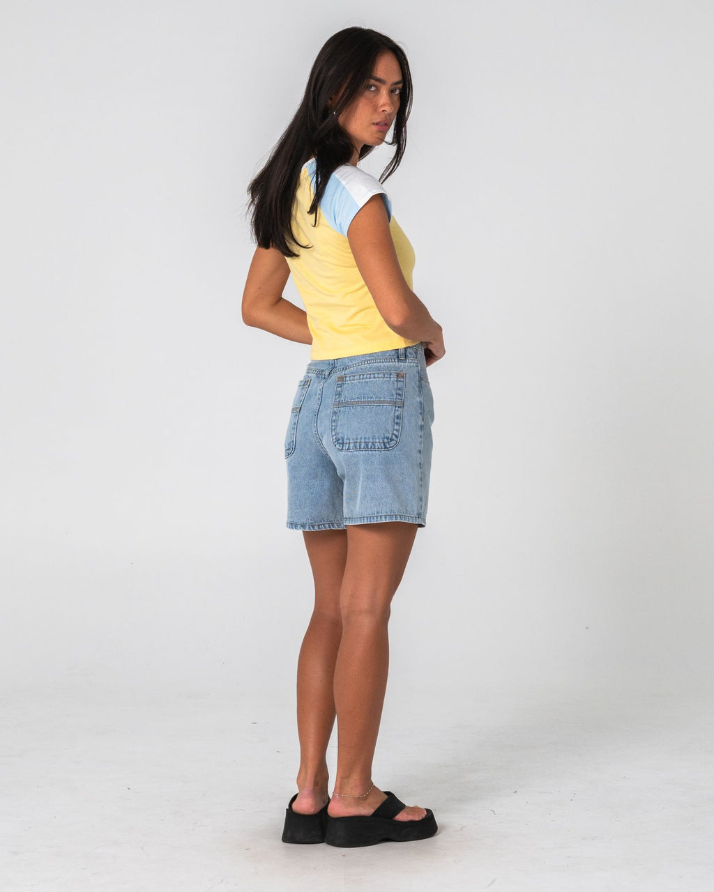 Cyprus High Waisted Denim Short