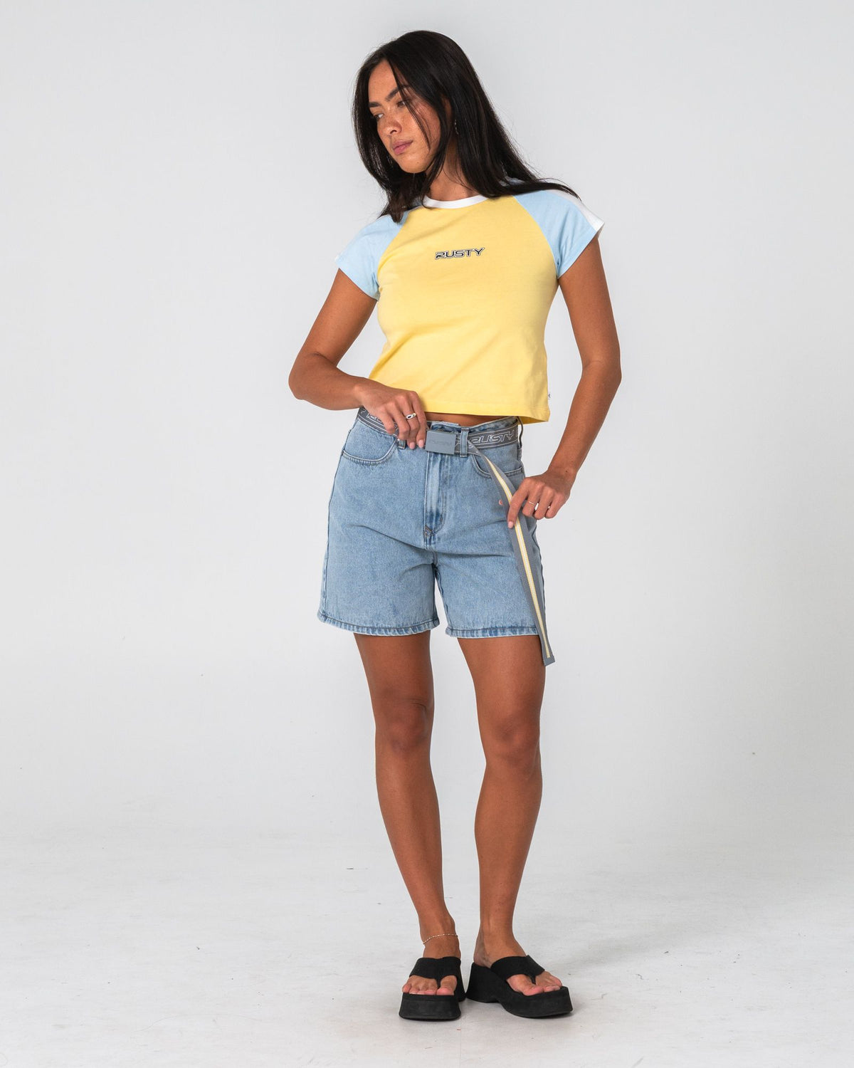 Cyprus High Waisted Denim Short