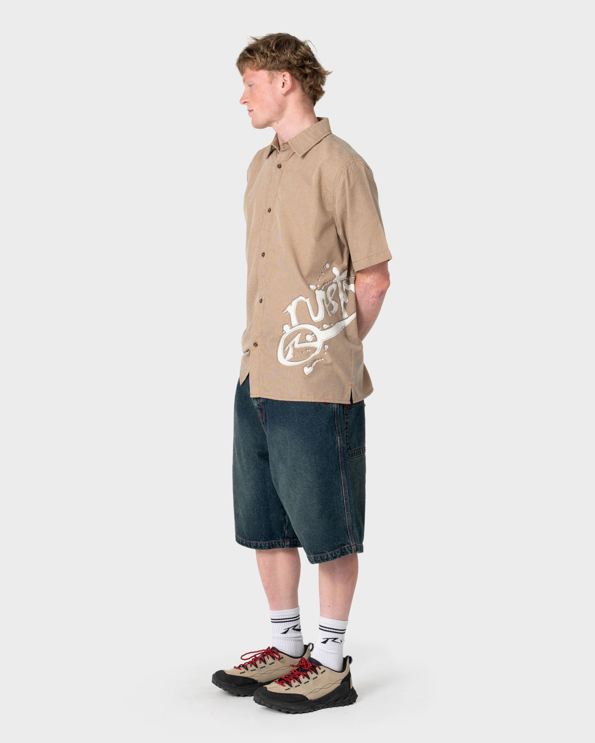 Spray N Pray Graphic Check Shirt