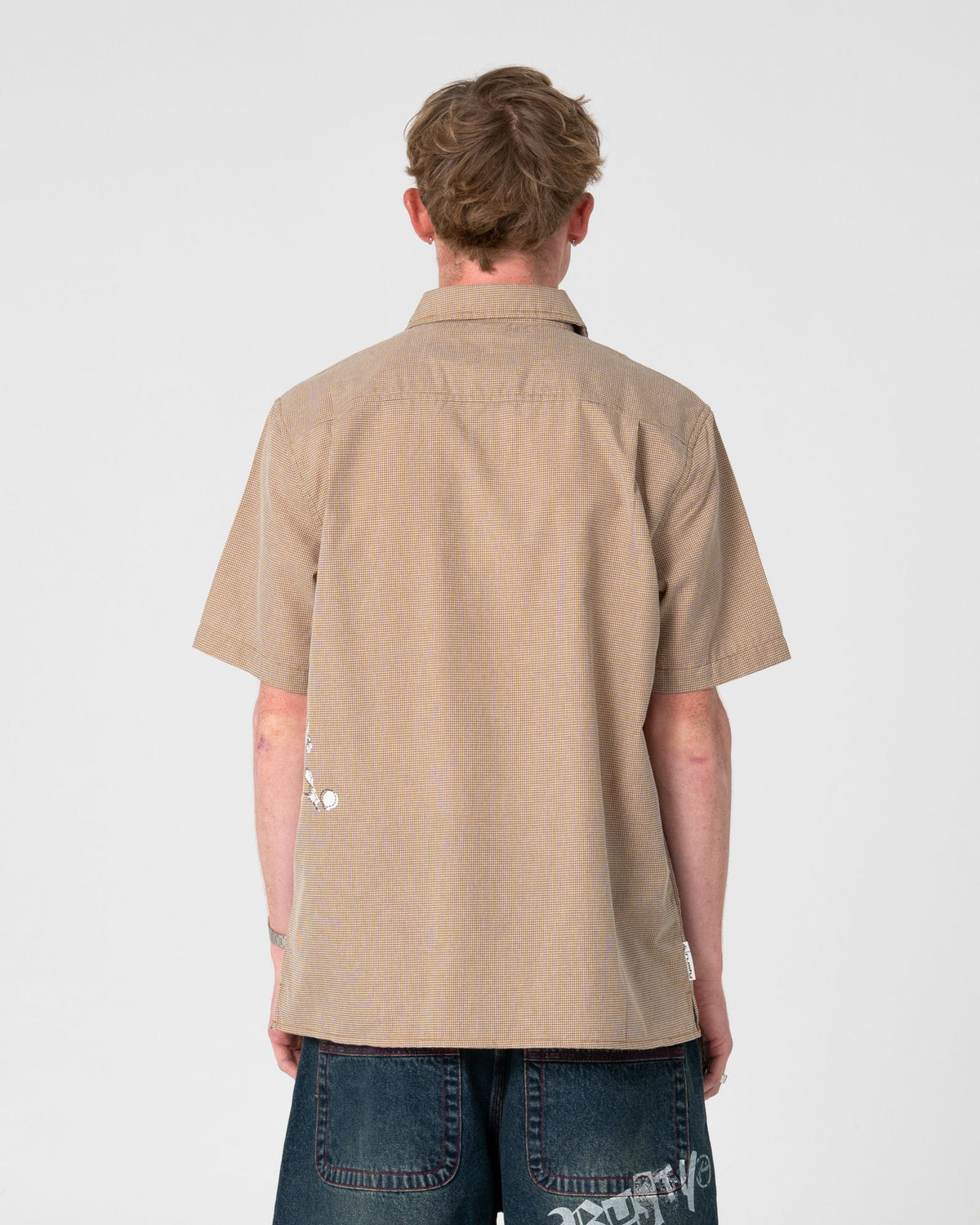 Spray N Pray Graphic Check Shirt