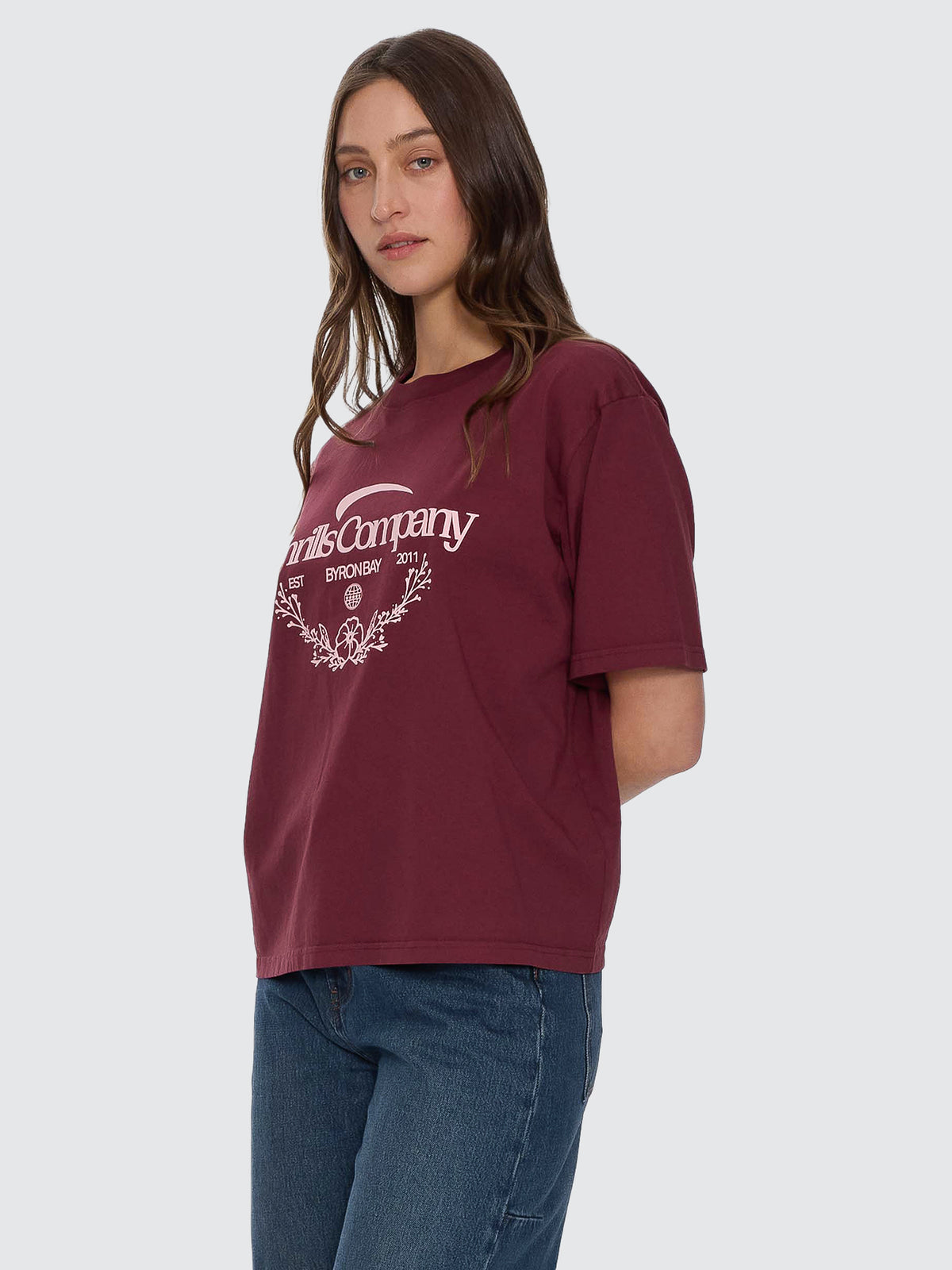 End Game Square Tee - New Maroon