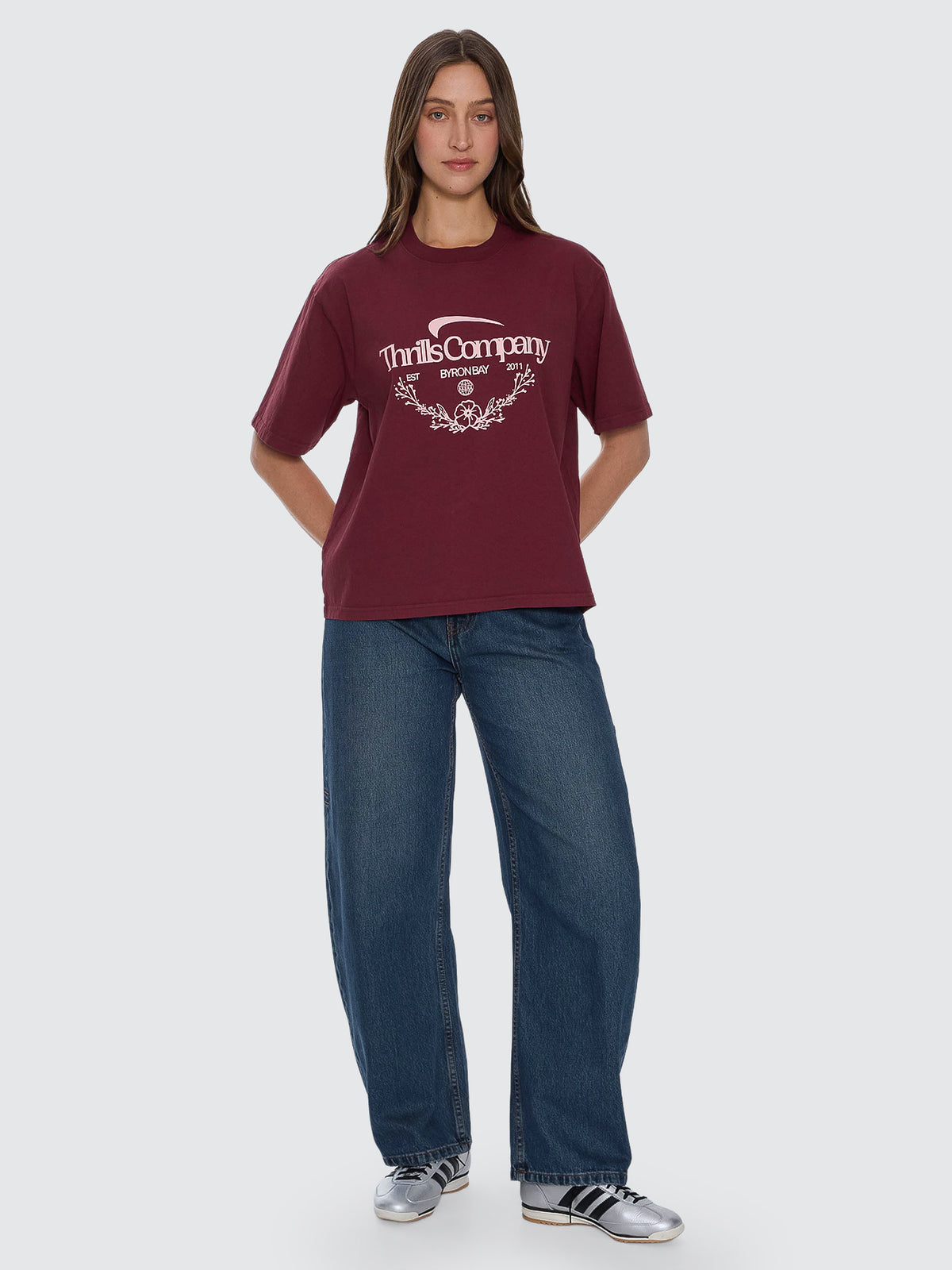 End Game Square Tee - New Maroon